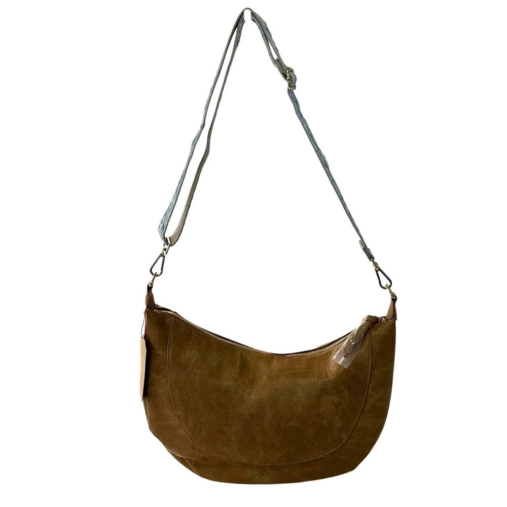Shiraleah Alexia Camel Vegan Leather Bag w Aztec Strap NWT - Picture 2 of 7